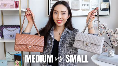 chanel cf small vs medium|chanel classic medium flap price.